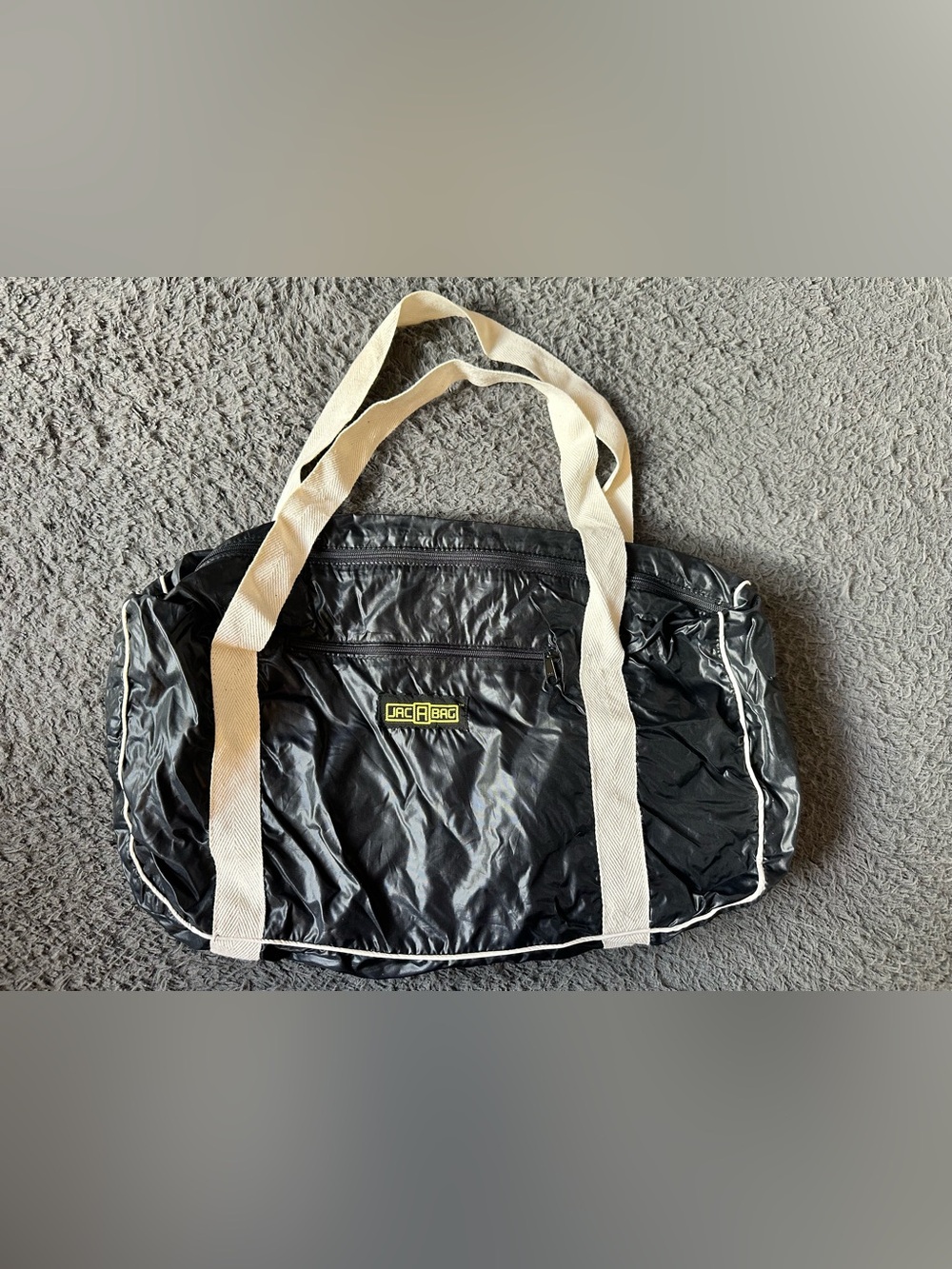 Vintage Rare 80s Black Jac A Bag  Nylon Bag/Jacket Unisex W: S-L, M: XS-M